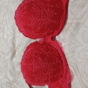 Red lace bra